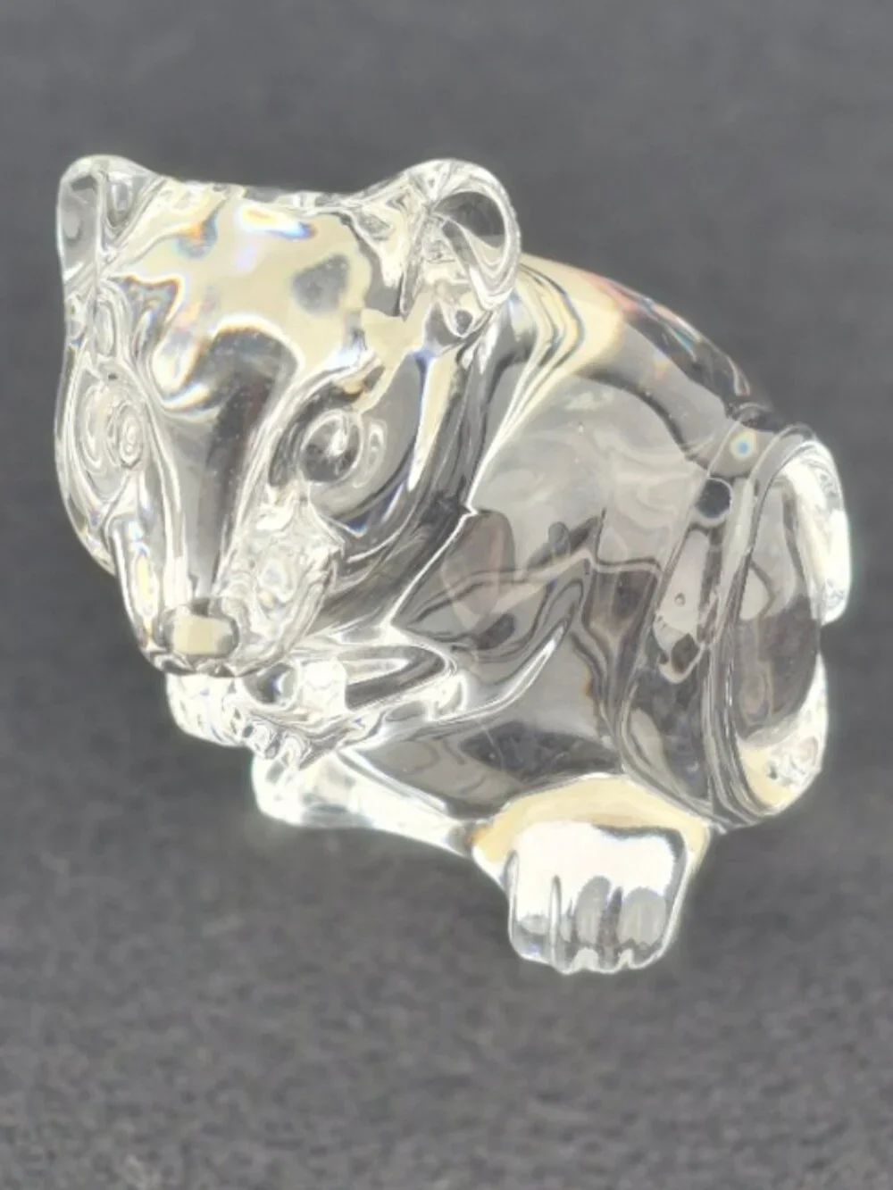 Vintage Princess House Pets Collection 24% Lead Crystal Mouse Figurine